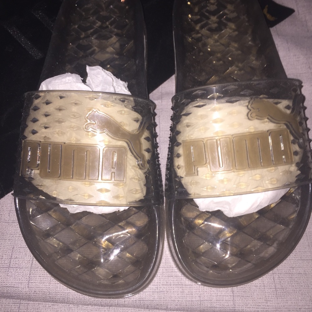 PUMA XFenty by Rihanna Black Jelly Slippers - Picture 4 of 5